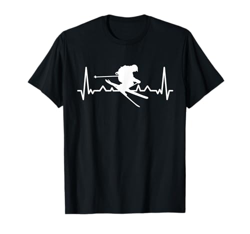 Lustig Skifahren Ski Skier EKG Herzschlag...