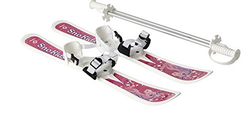 HAMAX Schlitten Snow Skis with Poles, Pink,...