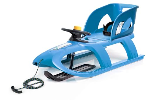 Tymar Schlitten mit Rückenlehne und lenkrad,...