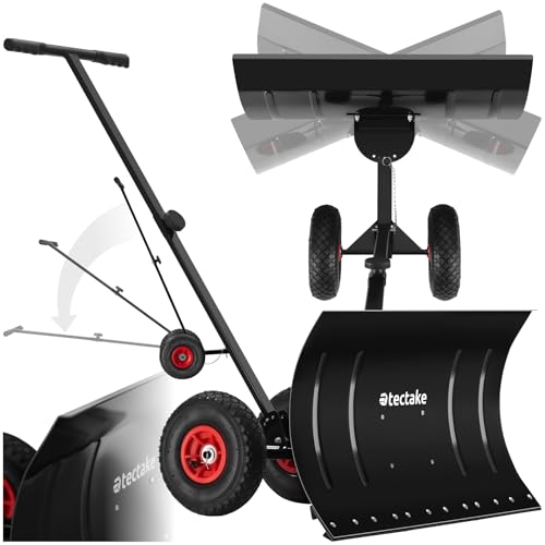 tectake® Schneeschaufel, Laubsammler aus...