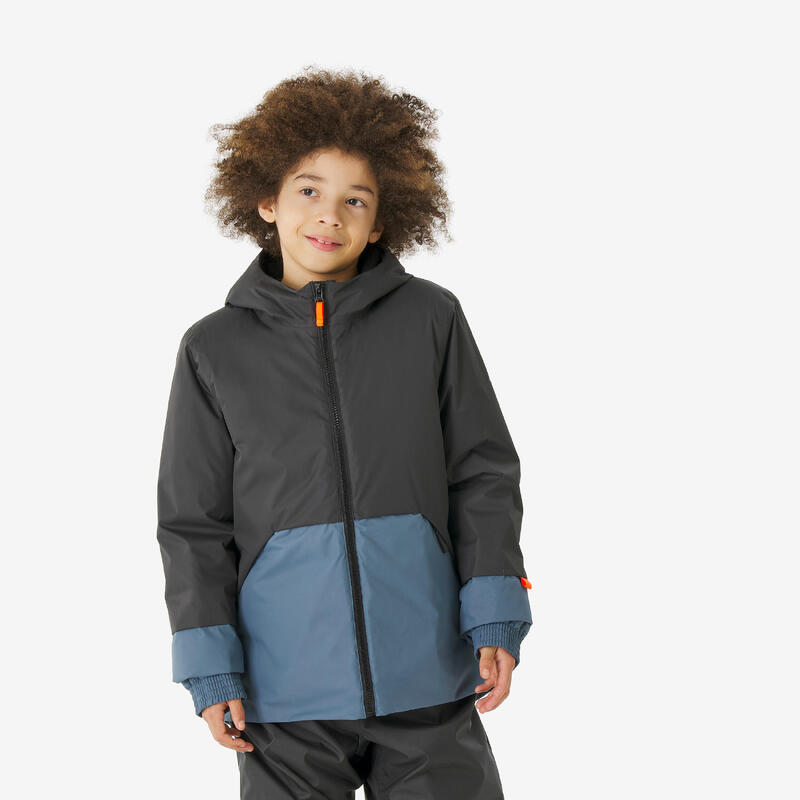 Quechua Skijacke Kinder warm 100 blau/grau