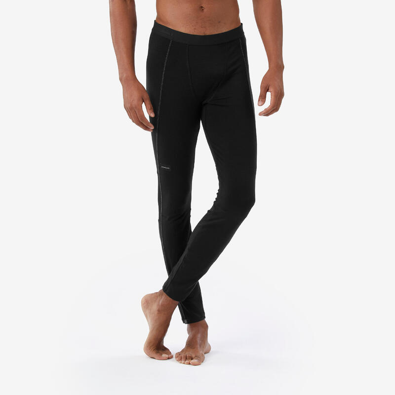 Simond Merino Tights Herren lange Unterwäsche Trekking MT500 schwarz