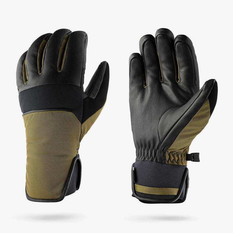 Wedze Skihandschuhe Erwachsene 500 Sport schwarz/khaki