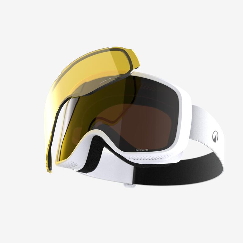 Wedze Skibrille Snowboardbrille Kinder und Erwachsene Allwetter G 100 I