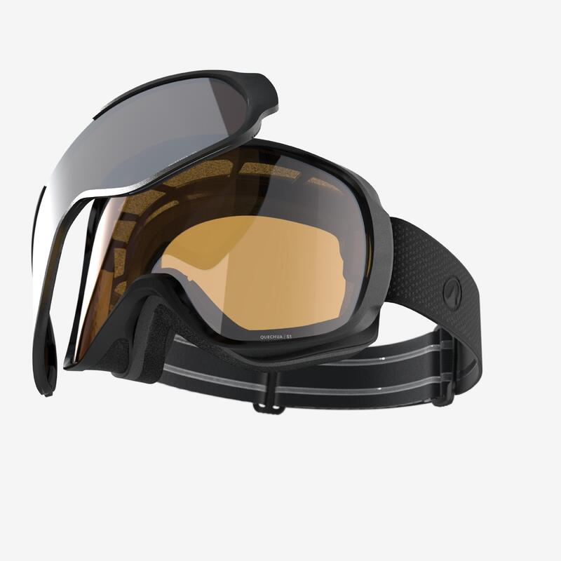 Wedze Skibrille Snowboardbrille Erwachsene und Kinder Allwetter G500 I