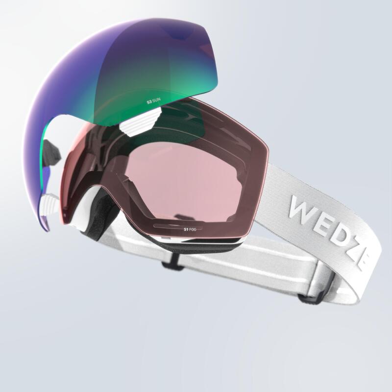 Wedze Skibrille Snowboardbrille Kinder und Erwachsene Allwetter G900 I