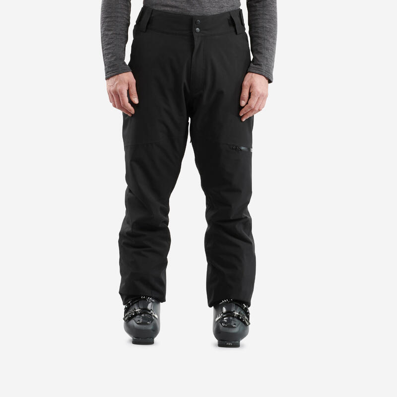 Wedze Skihose Herren warm verstellbar Piste 500 schwarz
